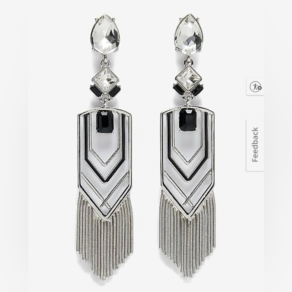 Express Stone Fringe Drop Earrings